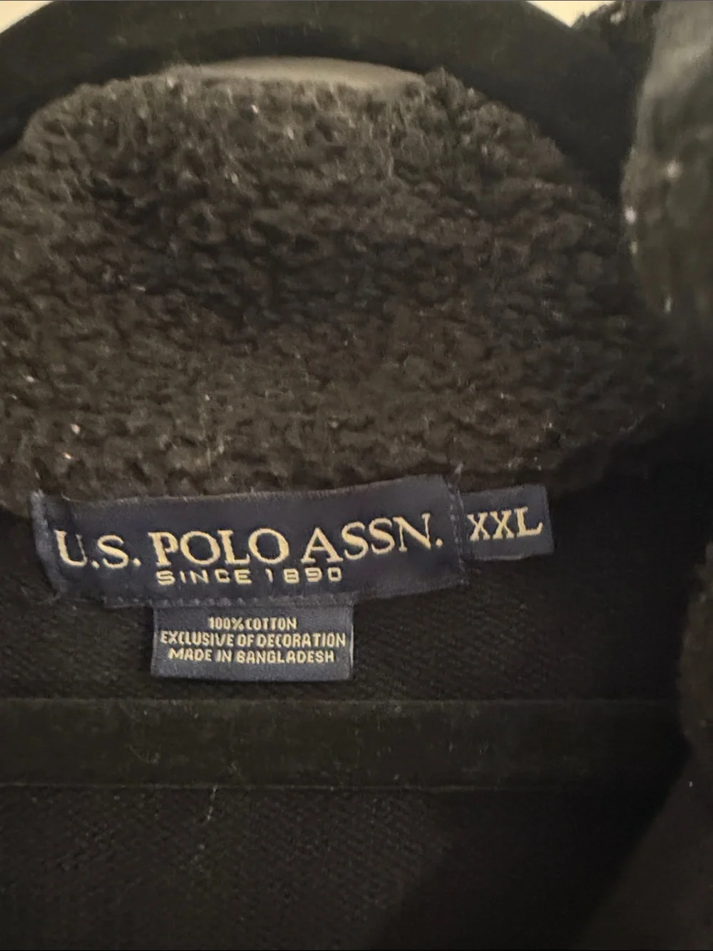 U.S. Polo Assn. Men's Black Cable Knit Half-Zip Sweater with Red Logo
